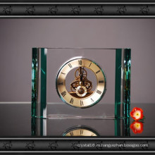 Элегантный Кристалл стеклянные настольные часы для украшения